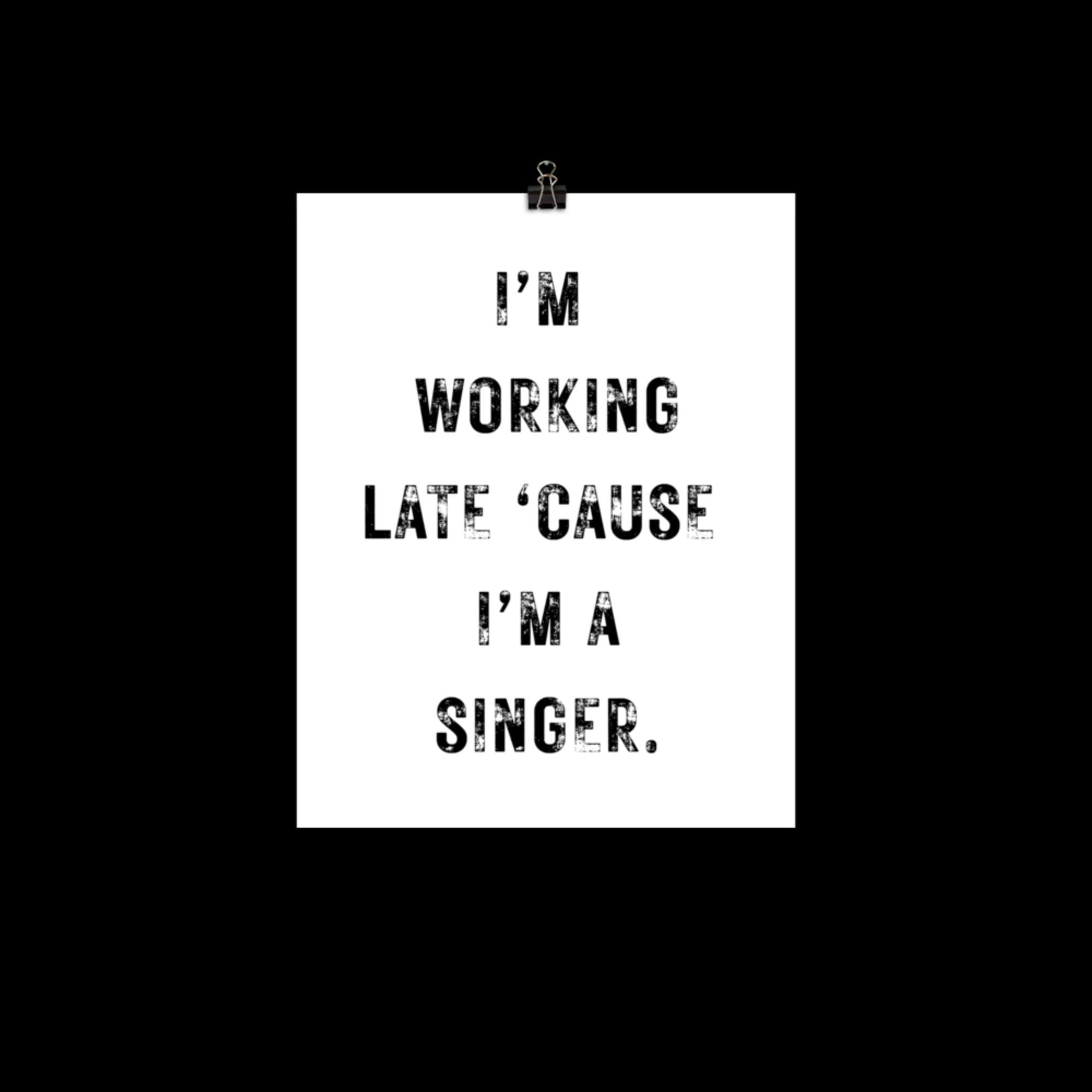 working late - lux matte paper poster 11″× 14″