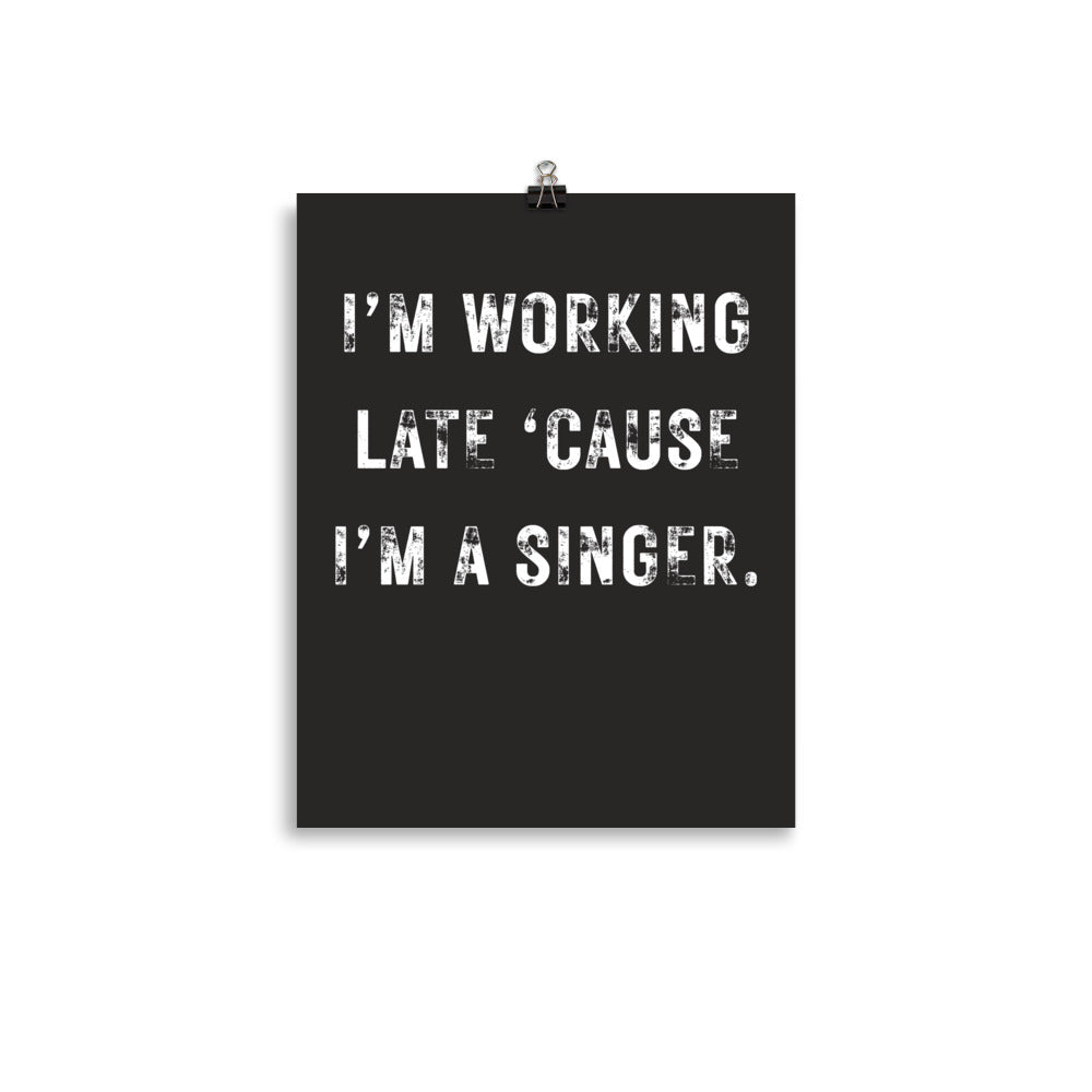 working late [night]  - lux matte paper poster 11″× 14″